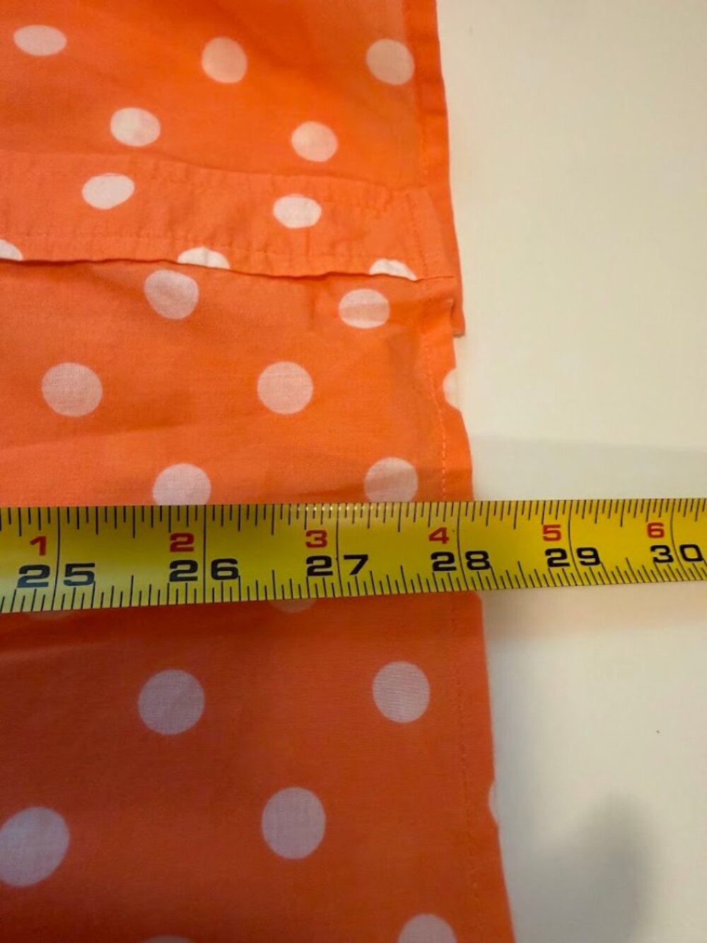 Women's Orange and White Polka Dot Short-Sleeve Cotton Button-Down Shirt - 3x - Picture 10 of 16